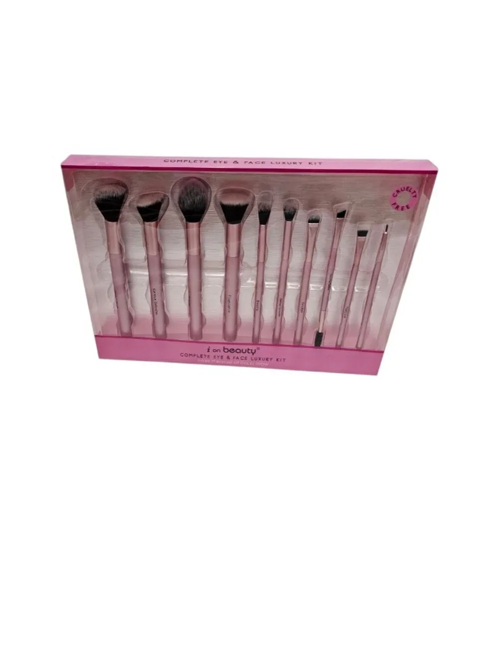 I On Beauty New Complete Eye & Face Luxury Brush Makeup Cosmetic Kit 10pc